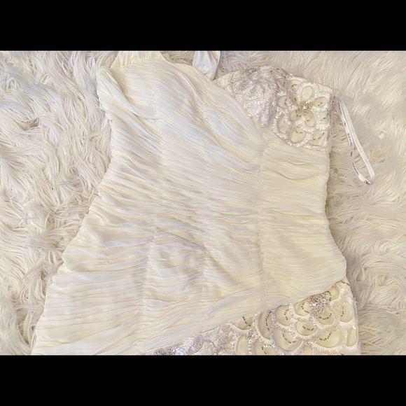 Sue Wong Ivory Cocktail Dress - Picture 5 of 17